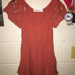 Burnt orange romper